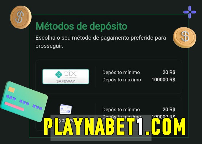 O cassino playnabet bet oferece uma grande variedade de métodos de pagamento